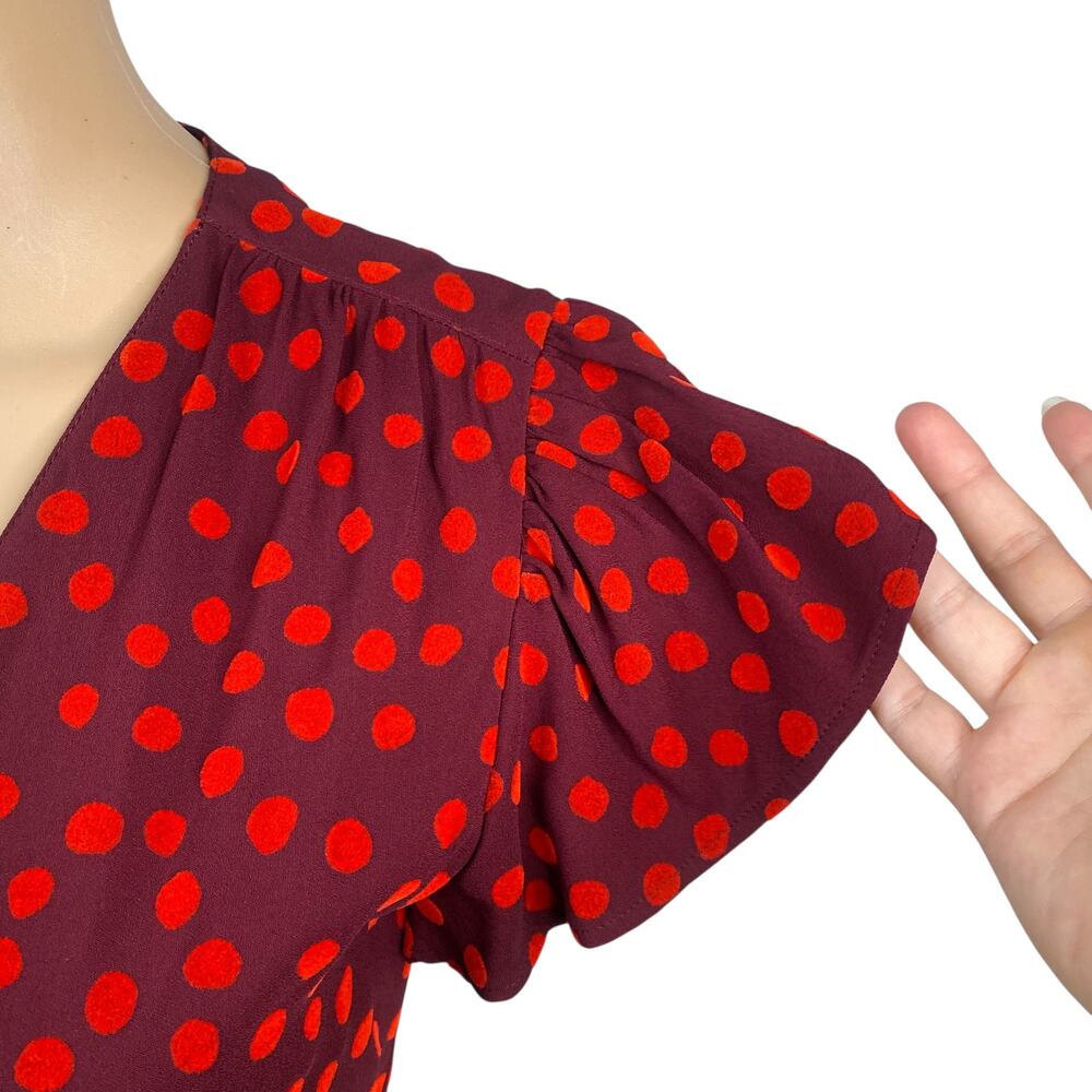 Altuzarra 2017 Runway Velvet Polka Dot Dress FR 34 US 2 Red Corset Flare Mini - Picture 9 of 16